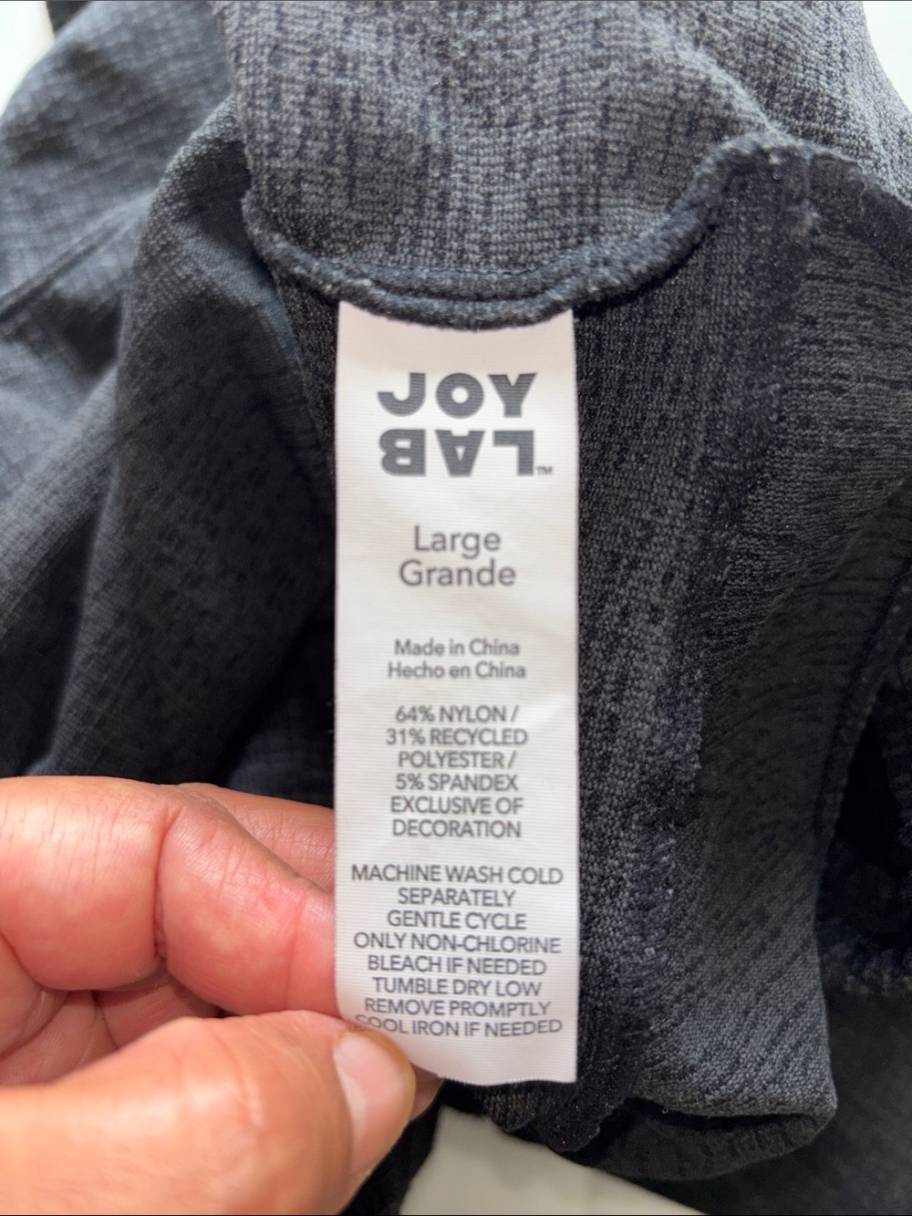 JoyLab Black Long Sleeve Crop Top with High-Waist Wide Leg Pants - Picture 9 of 11